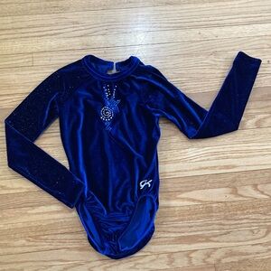 GK Blue Long Sleeve Leotard
